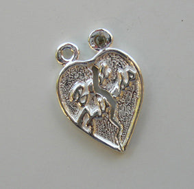 Best friends Heart Charm