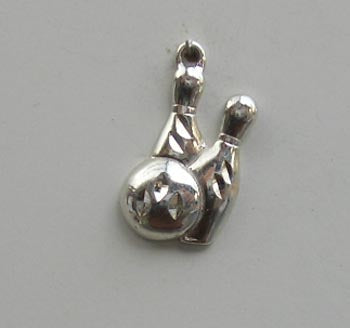 Bowling Ball & Pins Charm